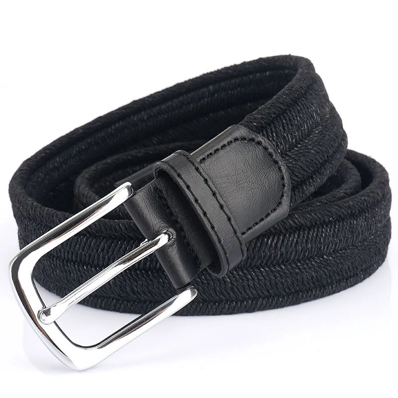Causal Jeans Cotton Stretch Elastic Mens Belt