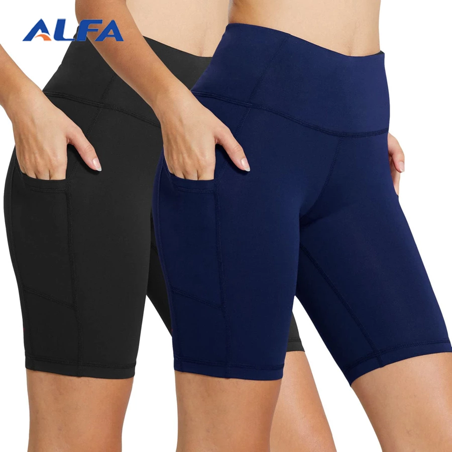 ALFA  Scrunch Women's Shorts Tights for Gym with Pockets
