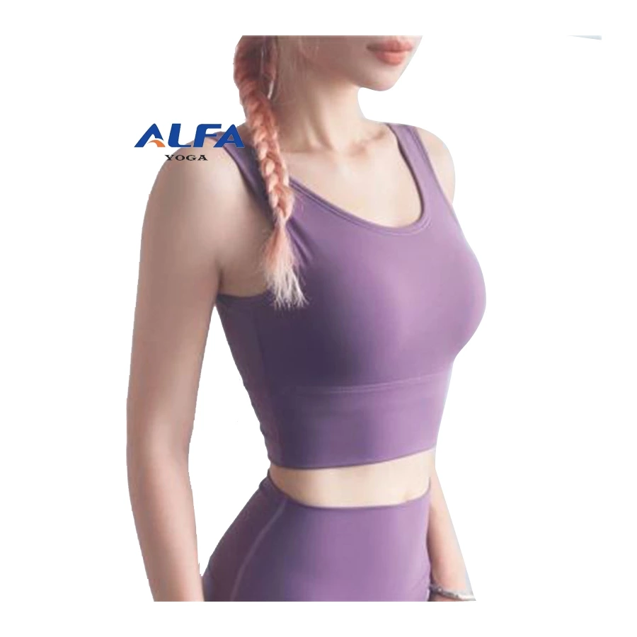 ALFA Crop Top Womens High Impact Support Workout Yoga Bra Tops